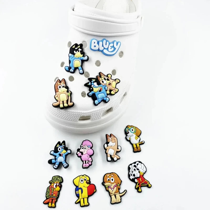 New Jibbitz Bluey Collection Shoe Charms For Clogs Diy Decorations Accessories Sandals Decorate Boy Girls Birthday Gifts - Smarsty