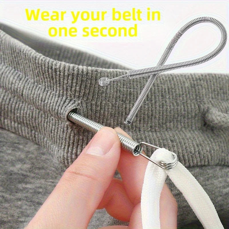 Bendable Spring Drawstring Threader Clip Pants Hoodies Elastic Band Lace Cord Flexible Drawstring Thread DIY Sewing Accessories - Smarsty
