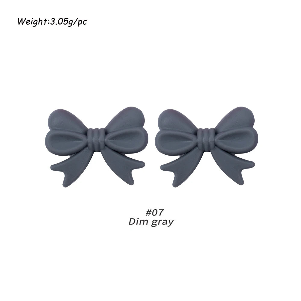10pcs Silicone Bowknot Beads for DIY Jewelry Making - Smarsty