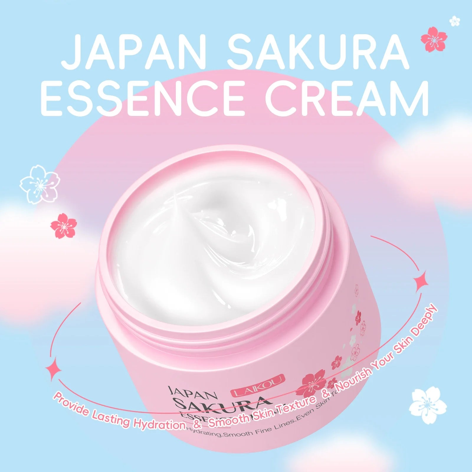 LAIKOU Japan Sakura Face Cream for Smooth Radiant Skin - Smarsty