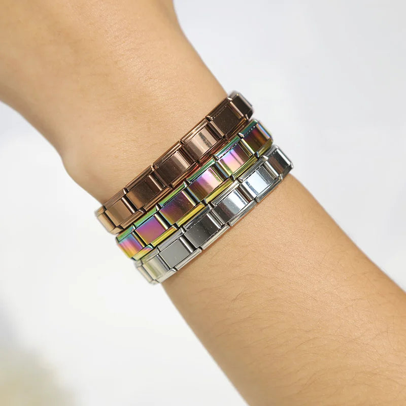 Hapiship Women's Italian Stainless Steel Charm Bracelet - Smarsty