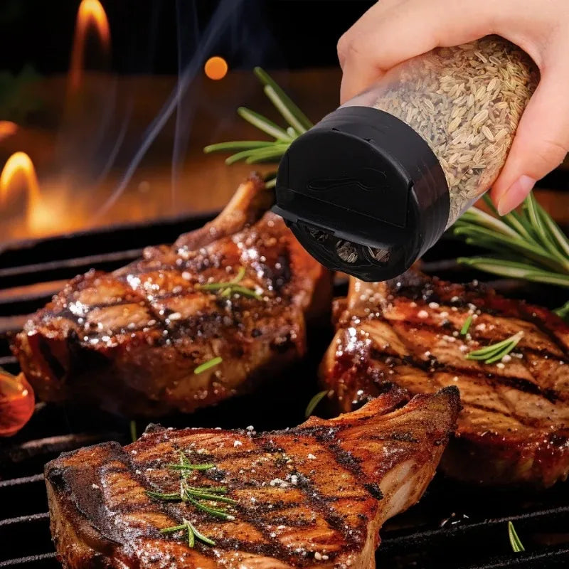 1/12x Plastic Spice Jars with Shaker Lids Transparent Safety Plastic Bottles for Home Kitchen Storing Spices Seasoning Powders by Smarsty