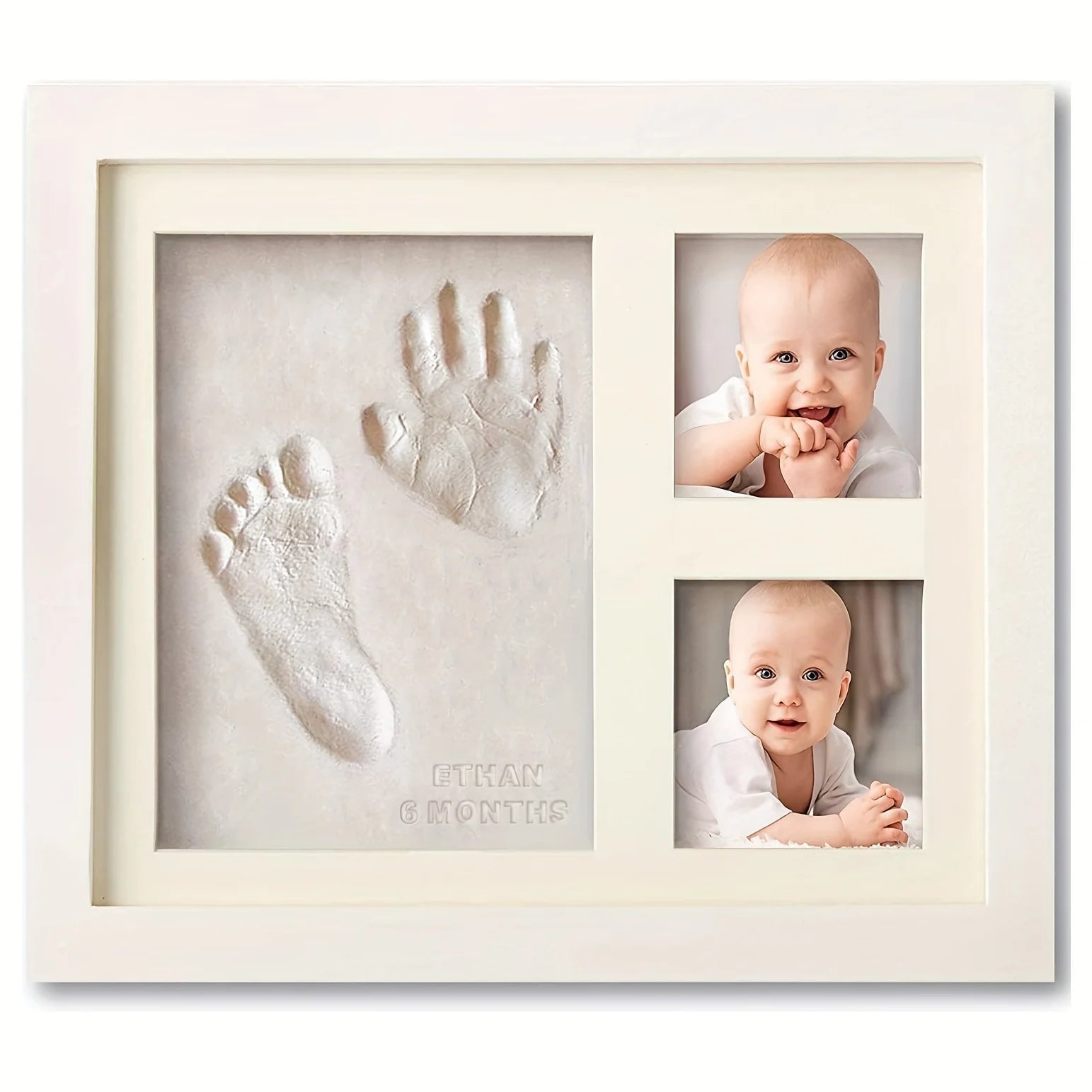 Baby Hand And Footprint Photo Frame Kit Keepsake Memories - Smarsty
