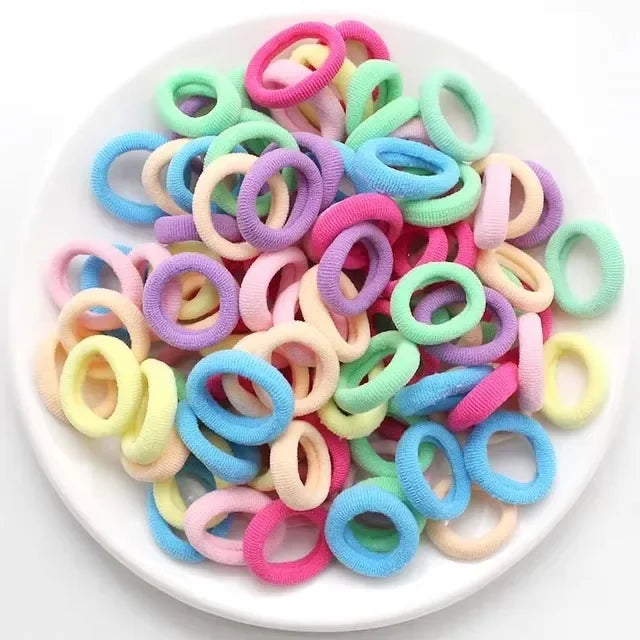 300pcs Girls Colorful Elastic Hair Bands Soft Bulk Pack - Smarsty