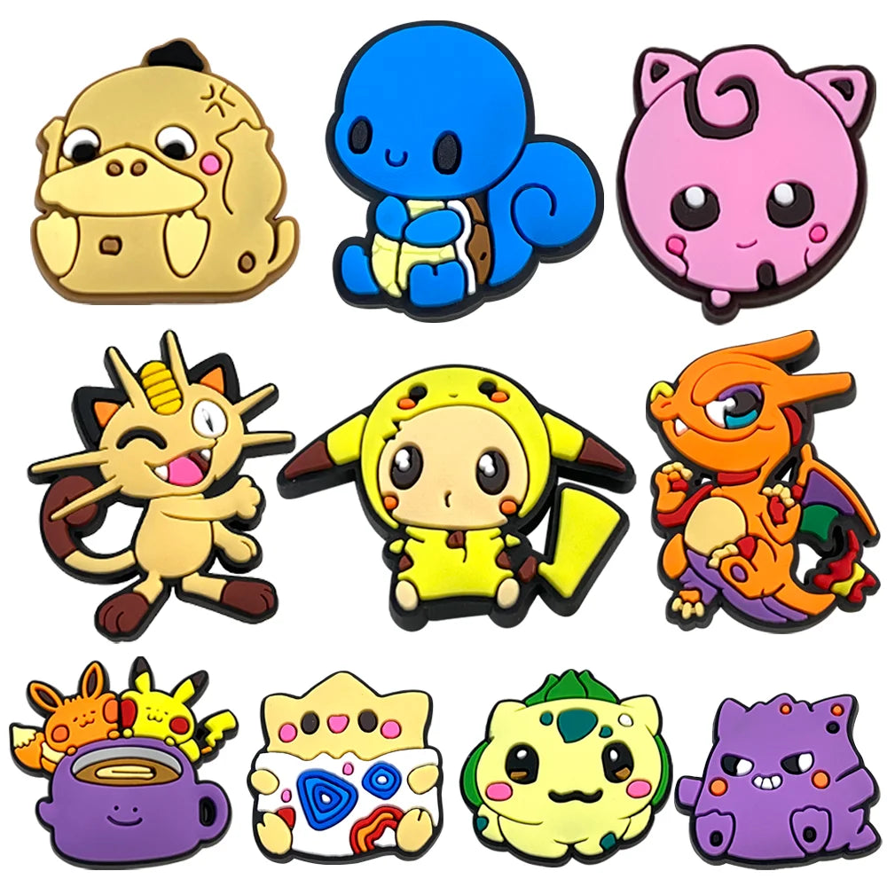 VC Decoration Buckle DinMINISO Pokemon Shoe Charms Posaur Sandals Accessories Male and Female Children Gifts