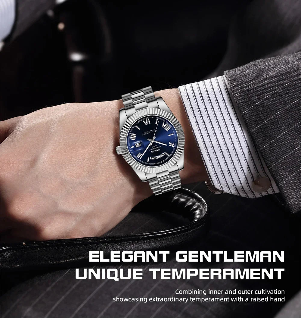 NIBOSI Luxury Stainless Steel Quartz Watch for Men - Smarsty