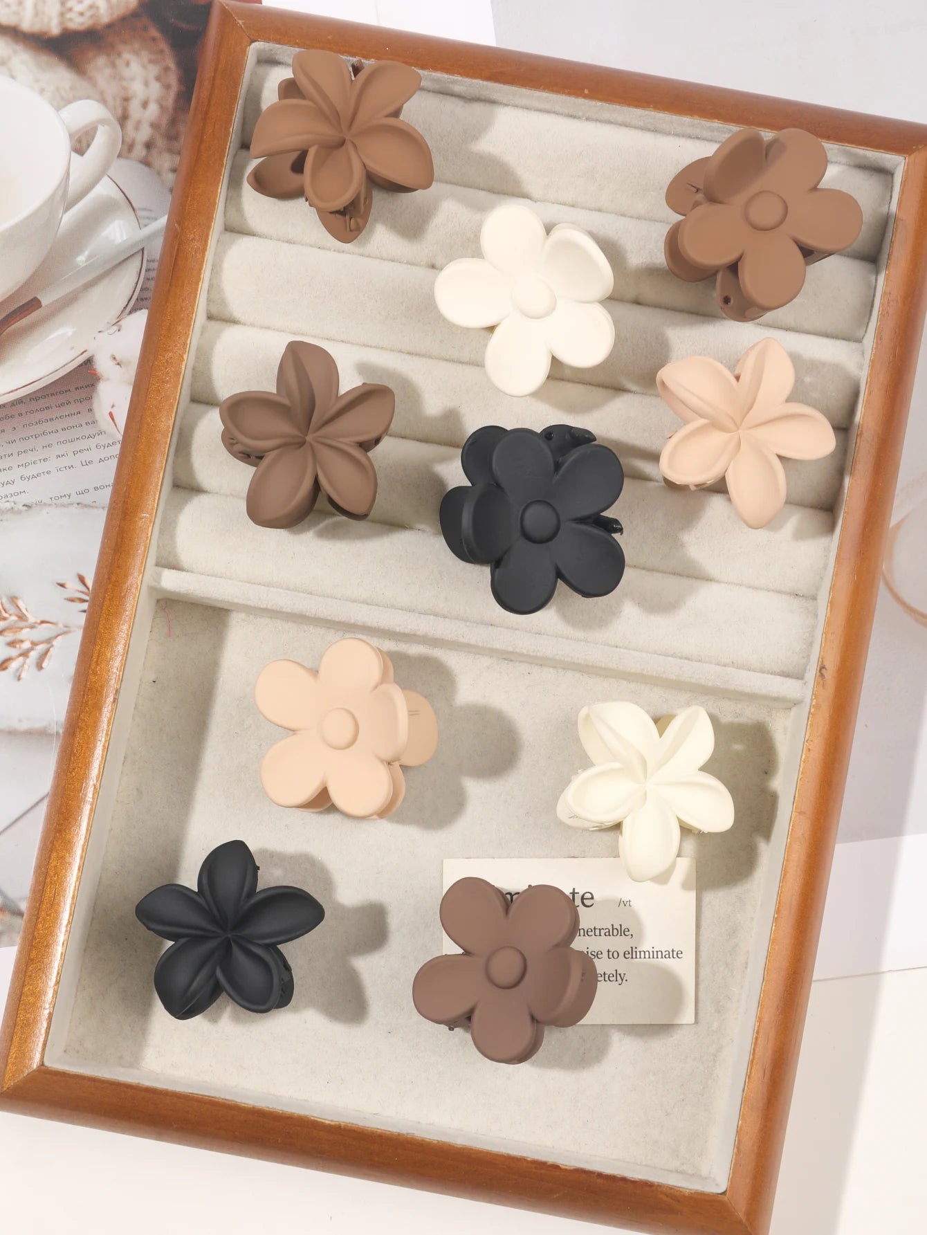 Small Flower Hair Claw Clips For Thin Hair Secure Hold - Smarsty