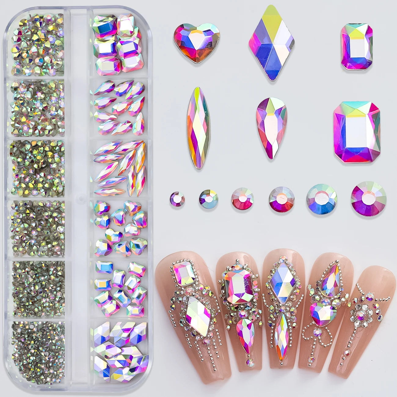 Mini Caviar Beads Nail Art Set with Magnetic Pen - Smarsty