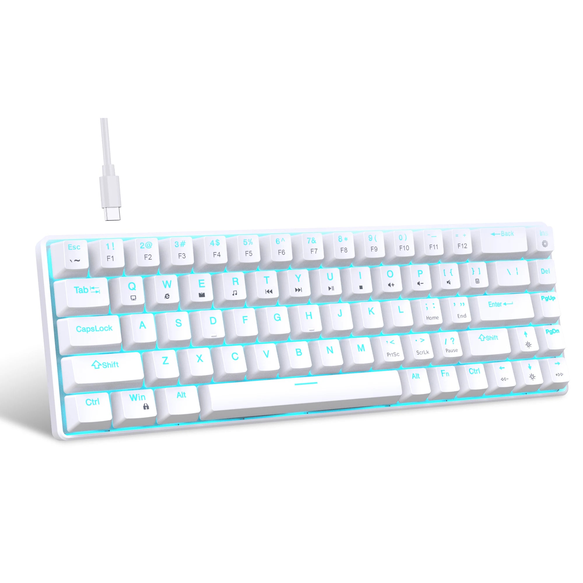 68 Keys Mechanical Keyboard With Ergonomic RGB Backlight