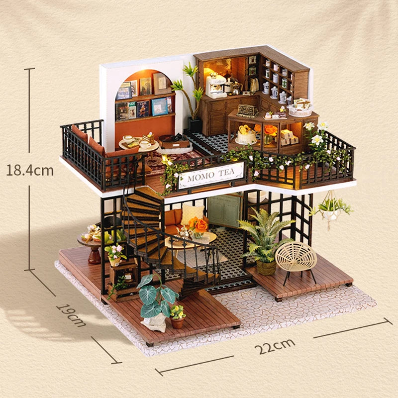 Doll House Handmade 3D Puzzle Making Building Model Kit Production And Assembly Room Toys Wooden Crafts DollHouse Birthday Gifts by Smarsty