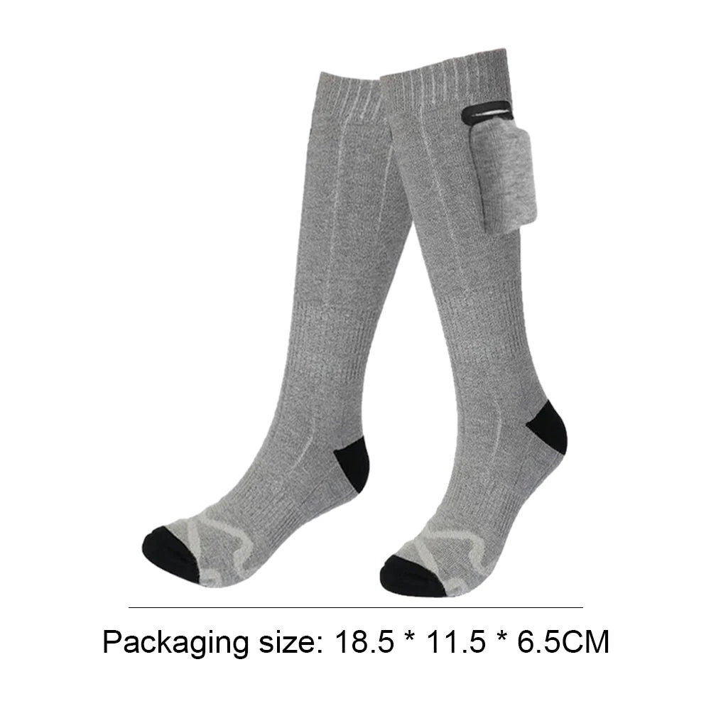 Electric Heating Socks 3 Mode Rechargeable Anti-Cold Thermal Heated Foot Warmer For Outdoor Camping Ski Sport Winter(no battery)