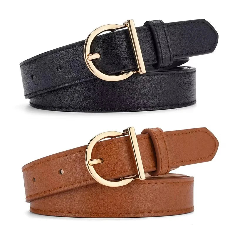 Women's PU Leather Belt Soft Pin Buckle Fashion - Smarsty
