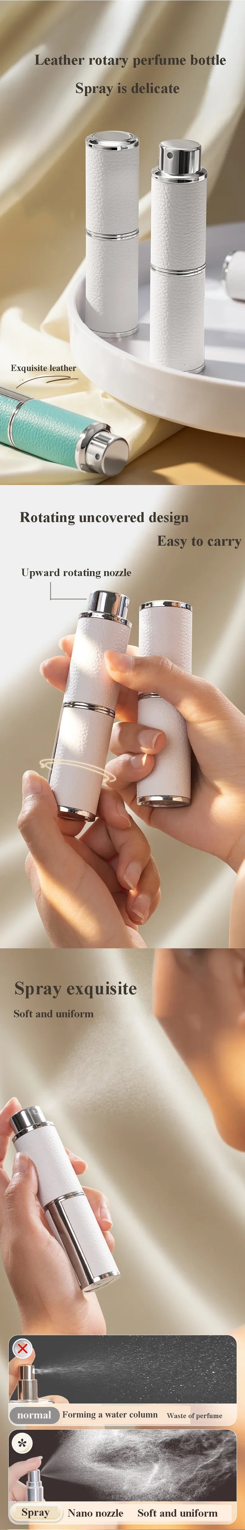 Portable Leather Perfume Atomizer Refillable Mini Spray Bottle - Smarsty