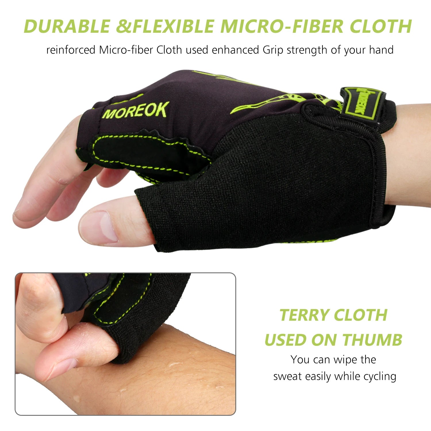 Breathable MTB Cycling Gloves with Shock Absorbing Gel Pads - Smarsty