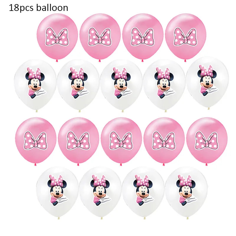 Minnie Mouse Birthday Party Disposable Tableware Set - Smarsty