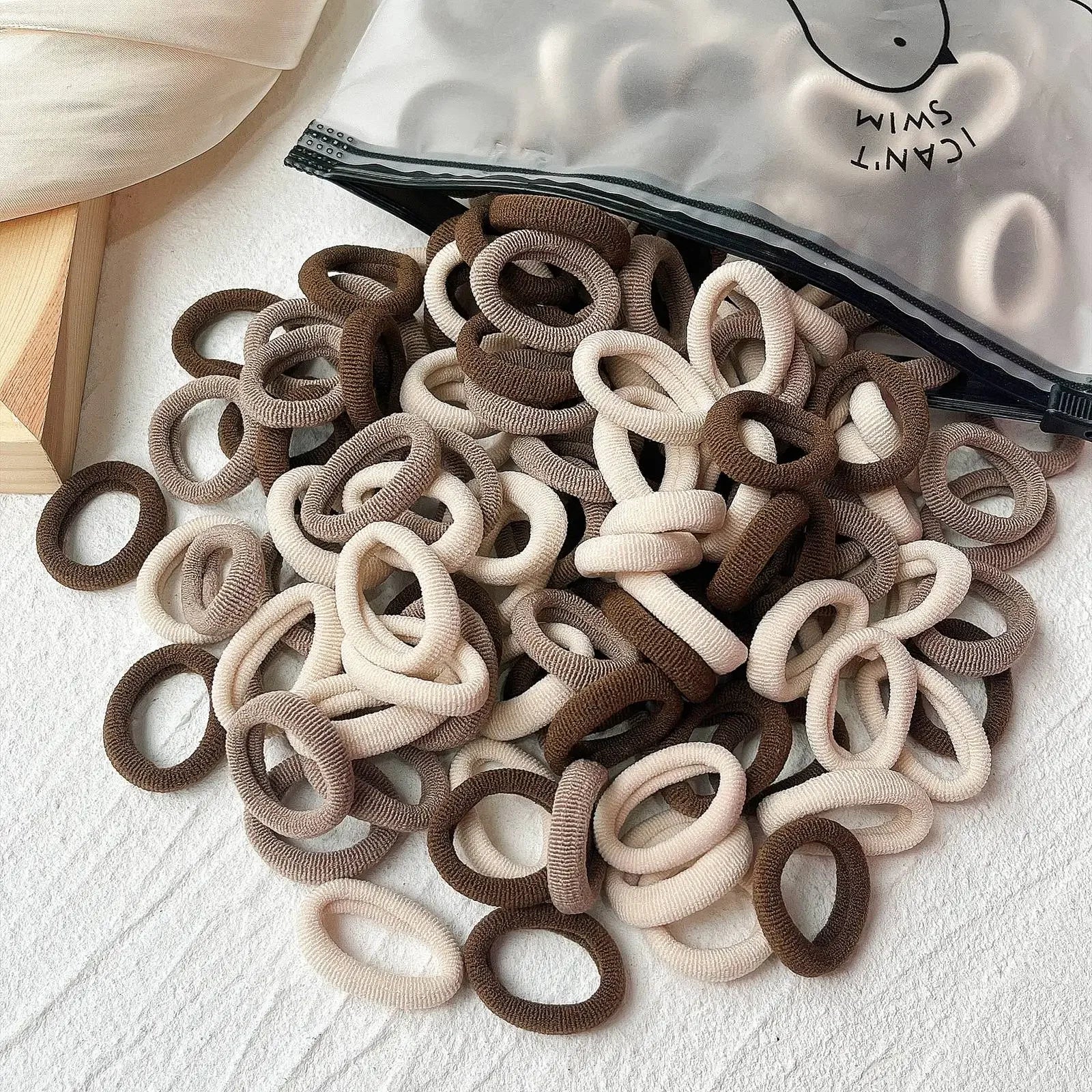 50PCS Colorful Nylon Hair Ties For Kids Gentle Hold - Smarsty