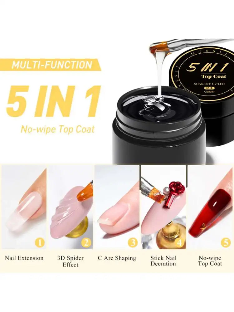 MTSSII 5 IN 1 No Wipe Top Coat Gel - Smarsty