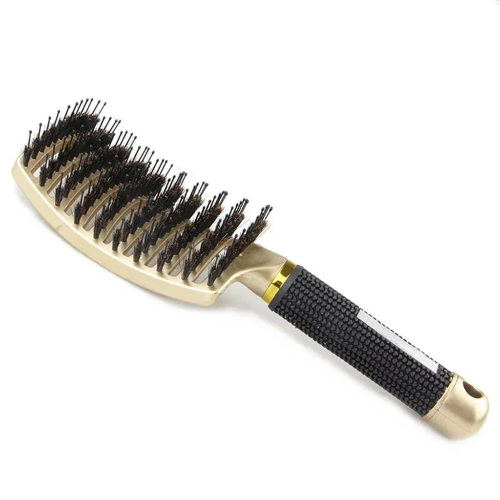 Boar Bristle Hair Brush for Scalp Massage and Detangling - Smarsty