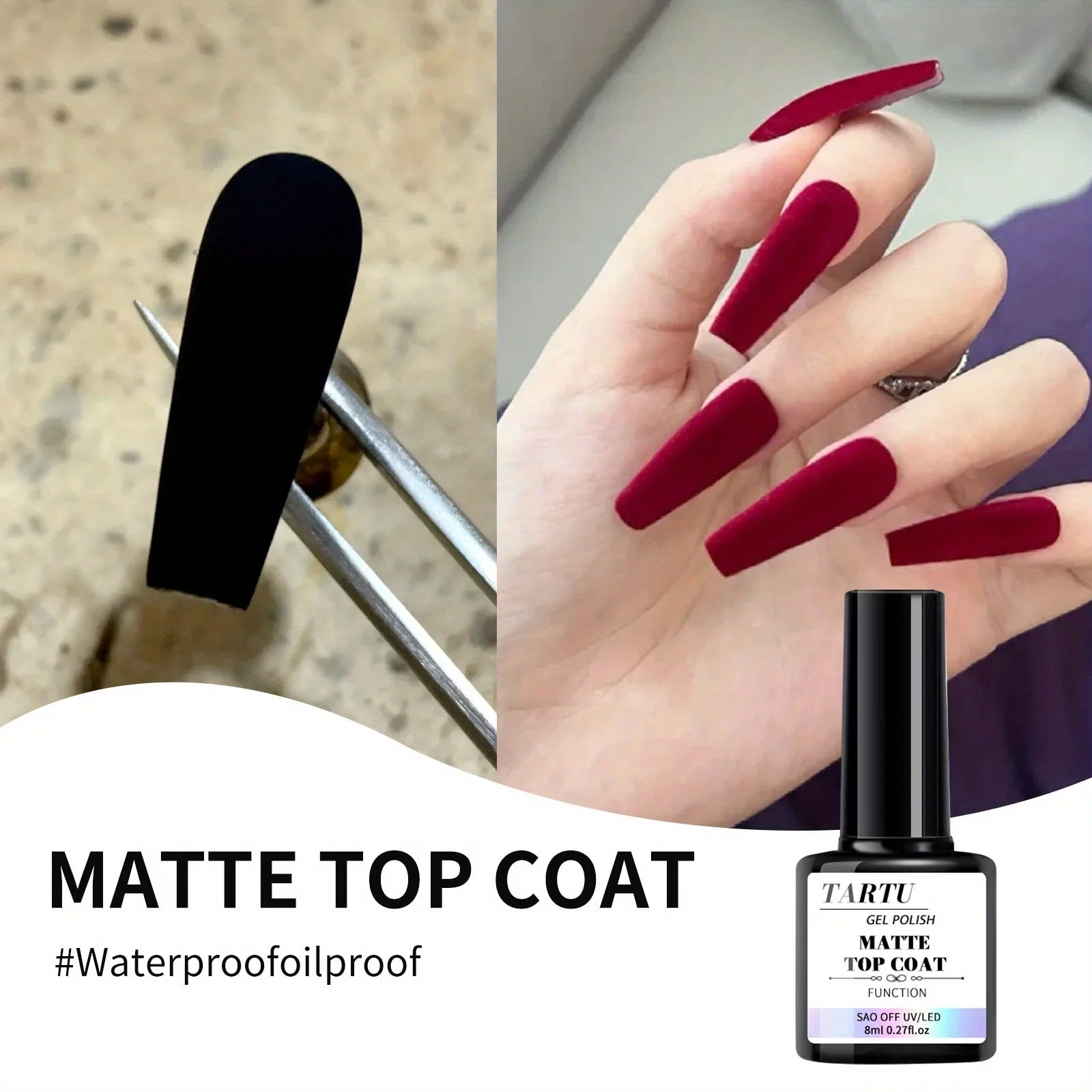 1pc/2pcs/3pcs/4pcs 8Ml Functional Gel Nail Art Set with Base Coat and Diamond Top Coat, Matte Top, Soak Off Gel Nail Polish