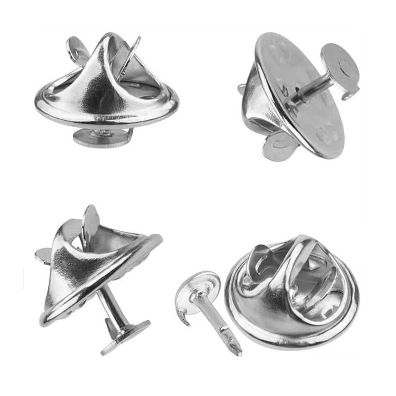 100Pc Metal Locking Pin Backs Secure Brooch Bases Pack - Smarsty