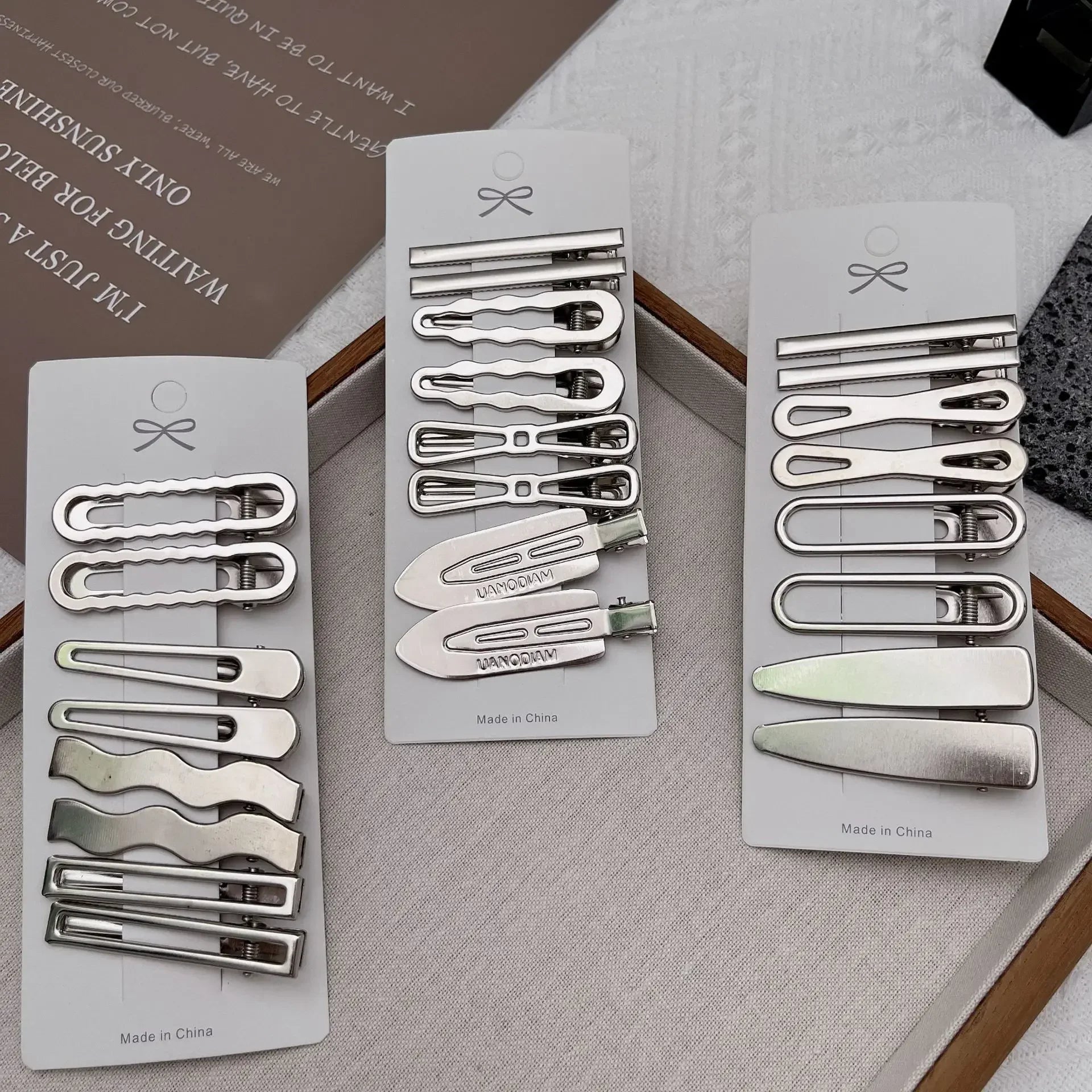 Silver Metal Duckbill Hair Clips for Stylish Women - Smarsty
