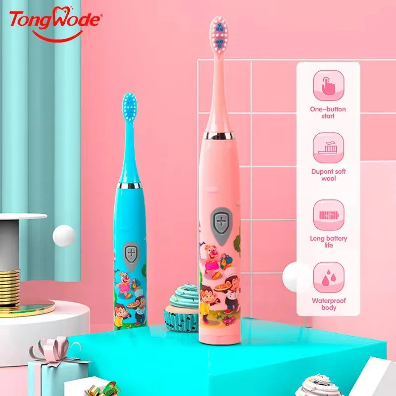 Colorful Cartoon Sonic Electric Toothbrush for Kids - Smarsty
