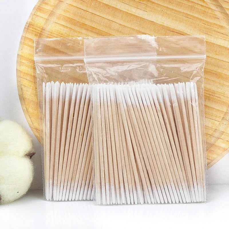 Disposable Wood Cotton Swabs for Eyelash Extensions - Smarsty