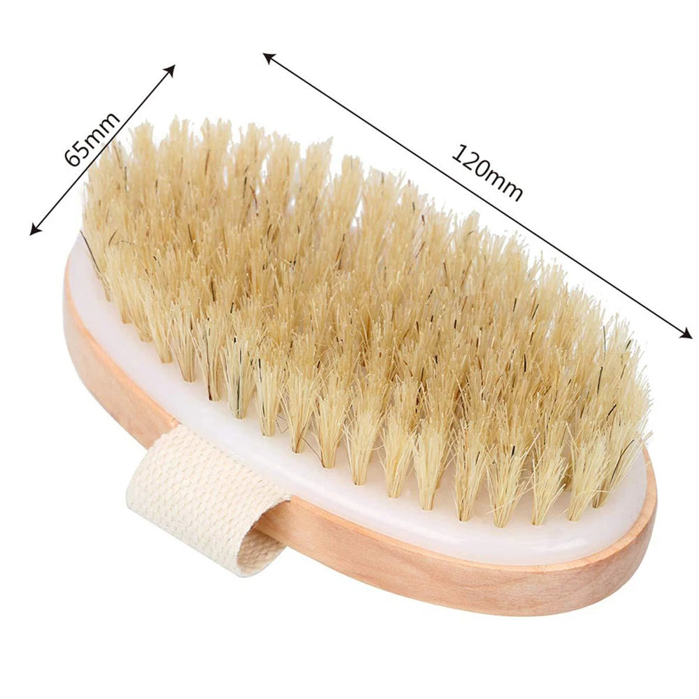 Natural Bristle Exfoliating Body Brush for Glowing Skin - Smarsty