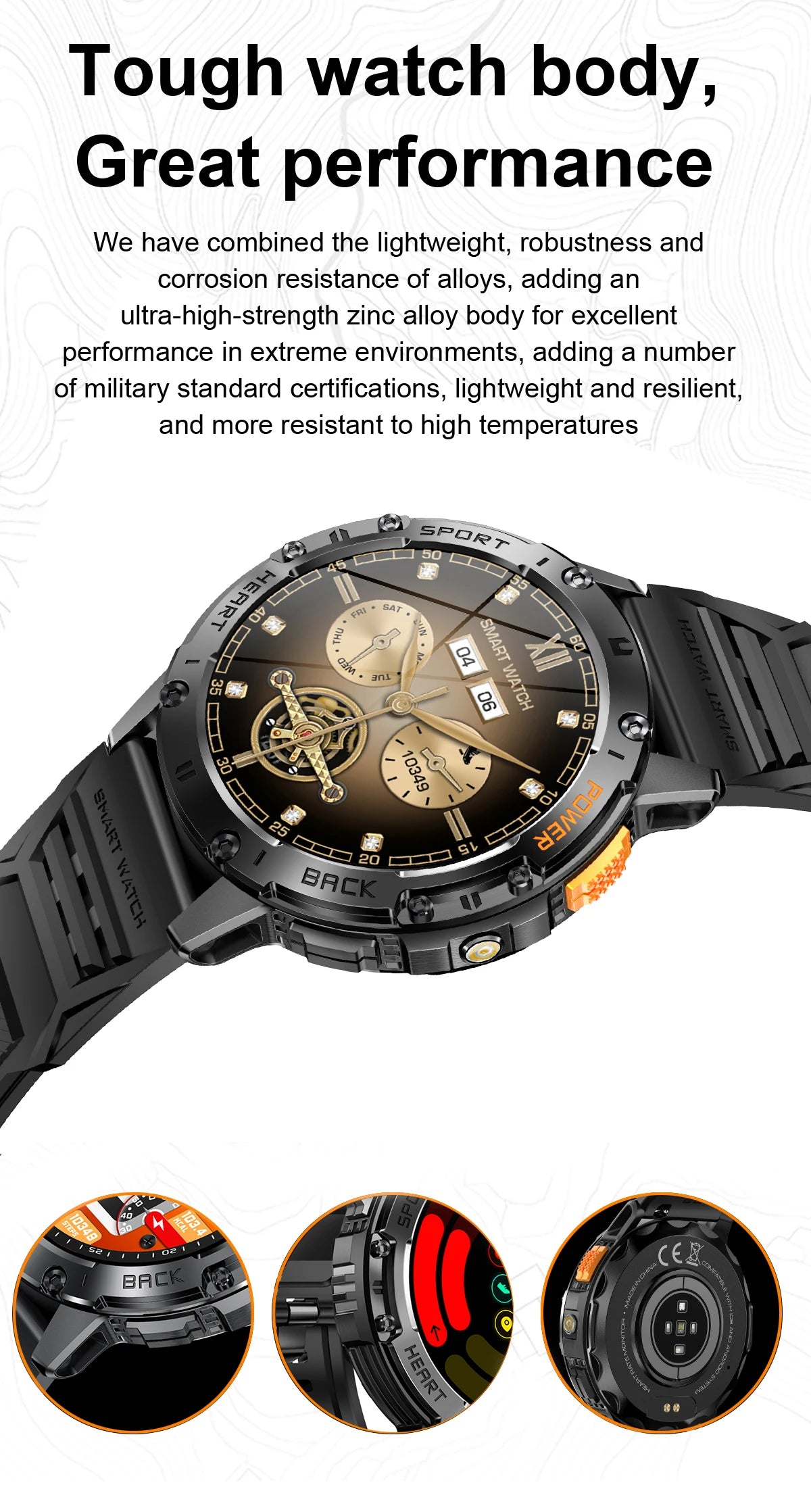 AMOLED Waterproof Smart Watch for Fitness Tracking - Smarsty