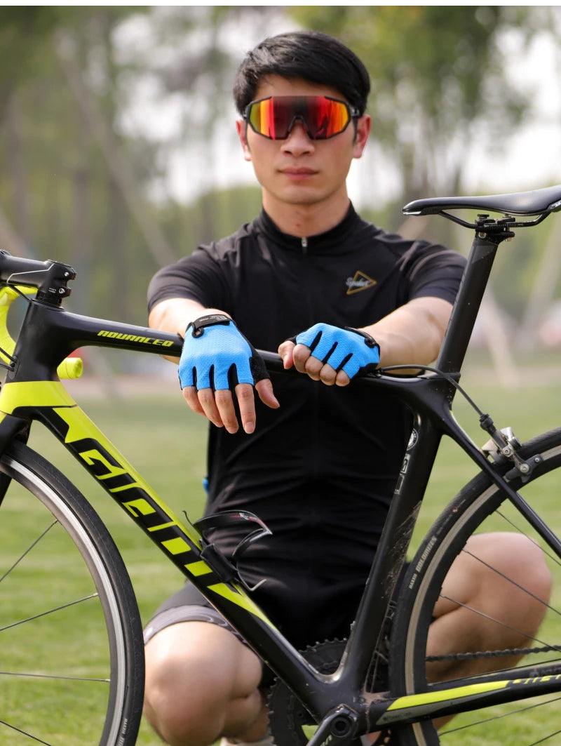 West Biking Full Finger Cycling Gloves Non Slip Silicone Palm - Smarsty