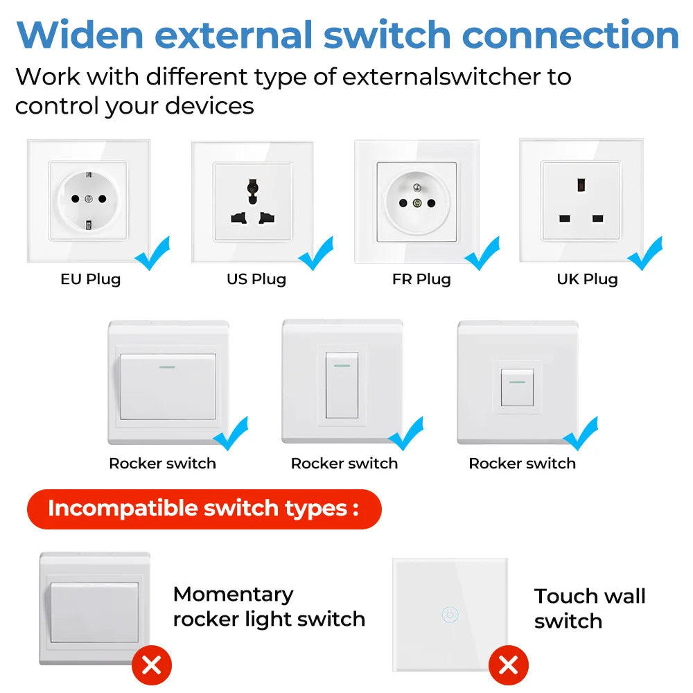 Tuya Zigbee WiFi Mini Smart Switch With Power Monitoring - Smarsty