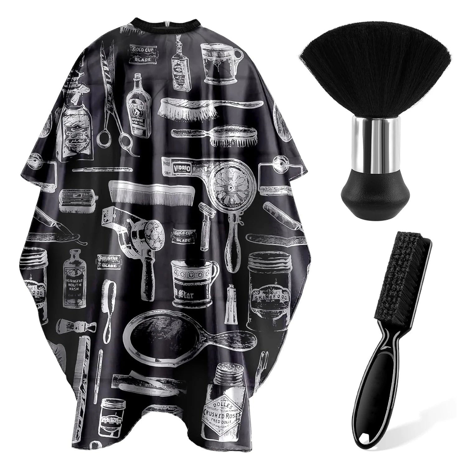 Professional Barber Tools Hair Cutting Set with Cape and Brush - Smarsty