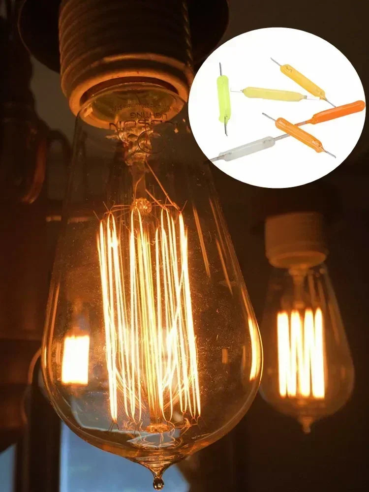 5~100PCS Per Box 3V 38mm LED Filament Multicolour COB Edison Bulb Lamp Incandescent Light Diodes Accessories Holiday Lighting - Smarsty