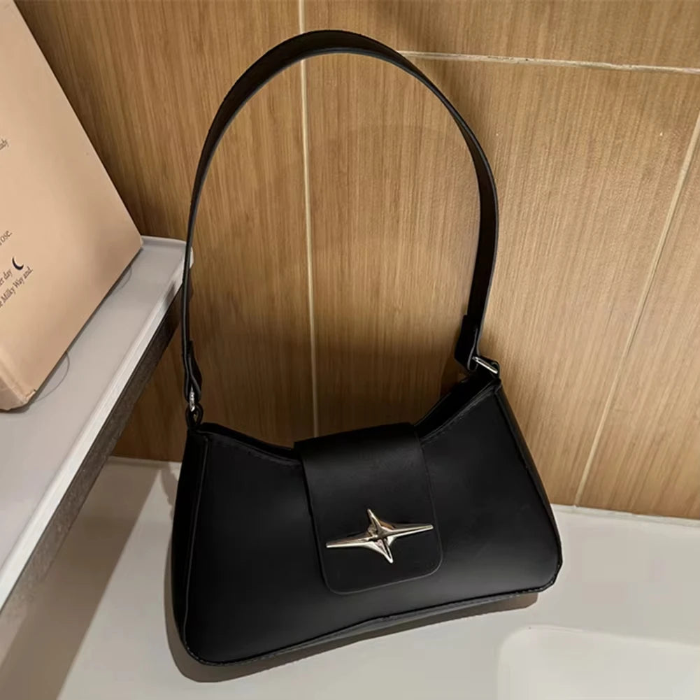 Y2K Small PU Leather Shoulder Bag For Women Daily Use - Smarsty