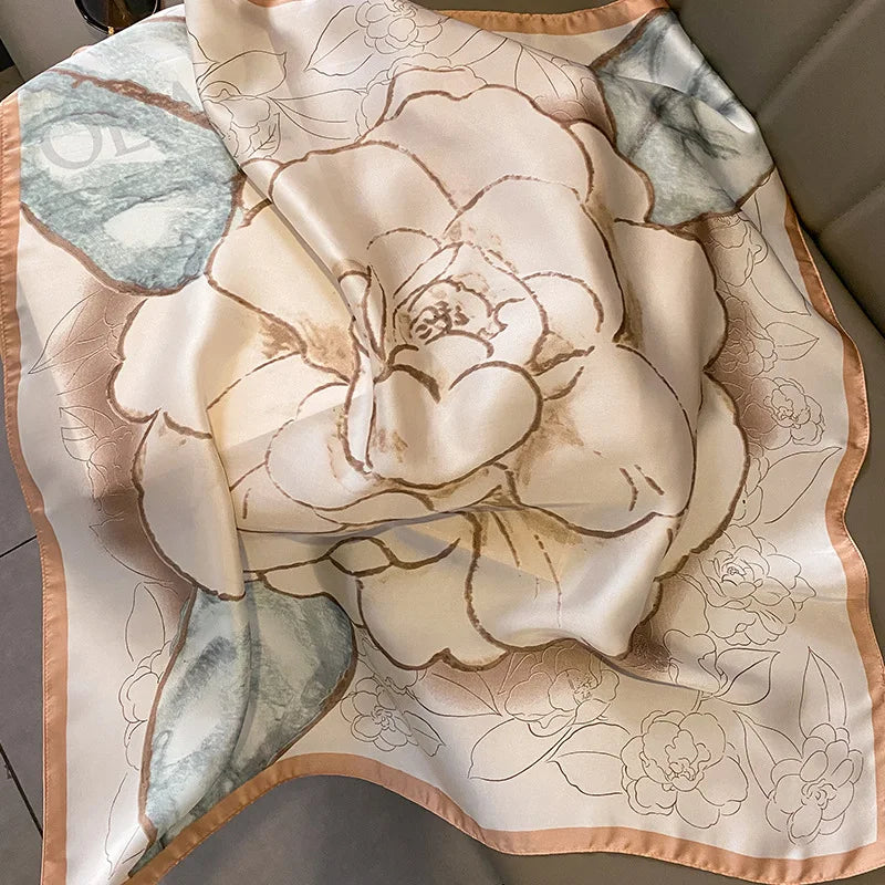 Luxury Silk Satin Scarf for Women with Sun Protection - Smarsty