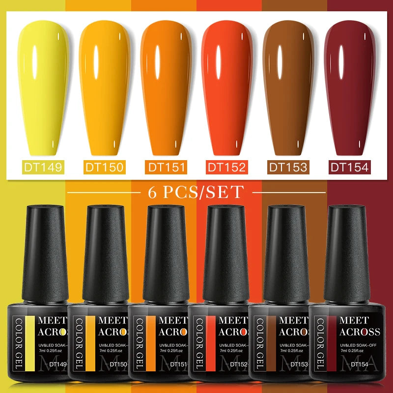 Autumn Brown Gel Nail Polish Set for Stunning Manicures - Smarsty