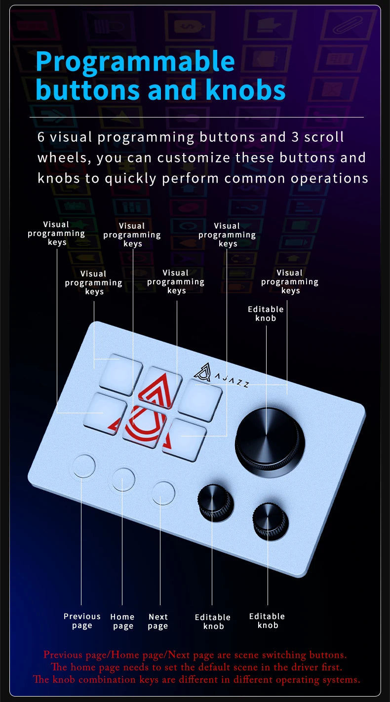 Programmable Macro Keyboard With 12 Keys For Gaming