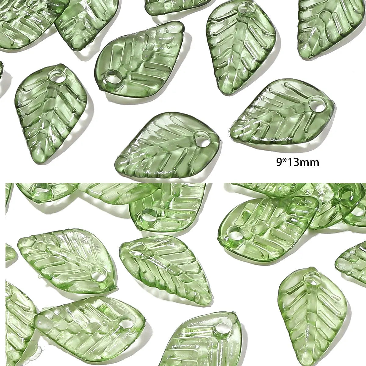 100pcs Acrylic Leaf Beads For DIY Handmade Jewelry Craft - Smarsty