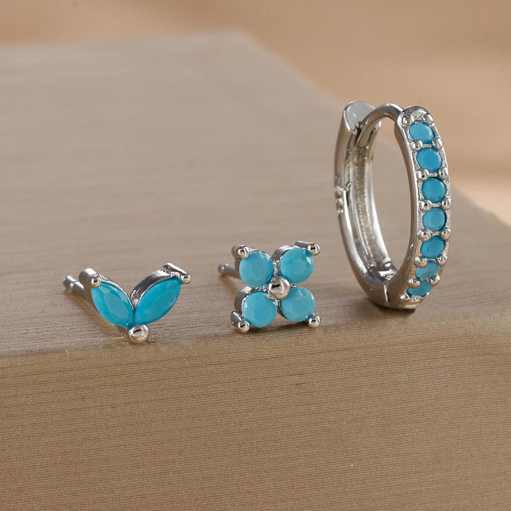 Gold Color Stainless Steel Hoop Earrings Set for Women - Smarsty