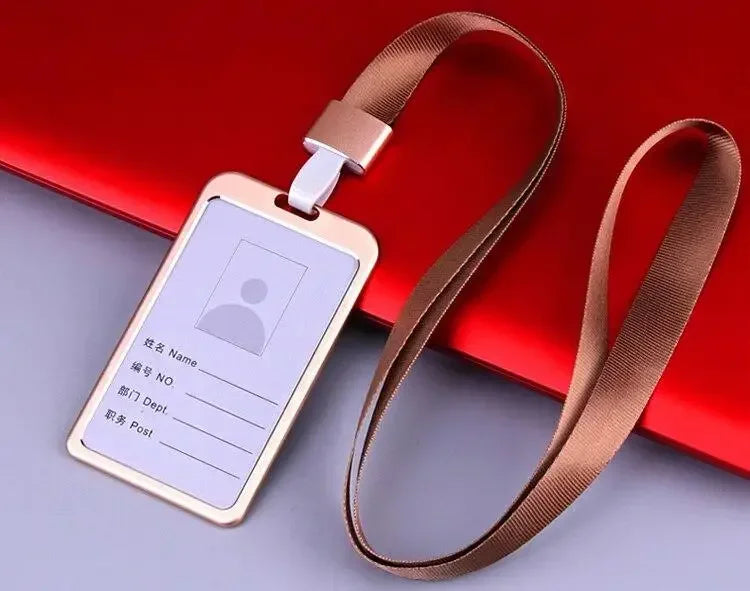 Employee Aluminium Alloy Plastic Credit Card ID Card Cover Case Work Identity Badge Card Cover Bag Women Men Work Card Holders