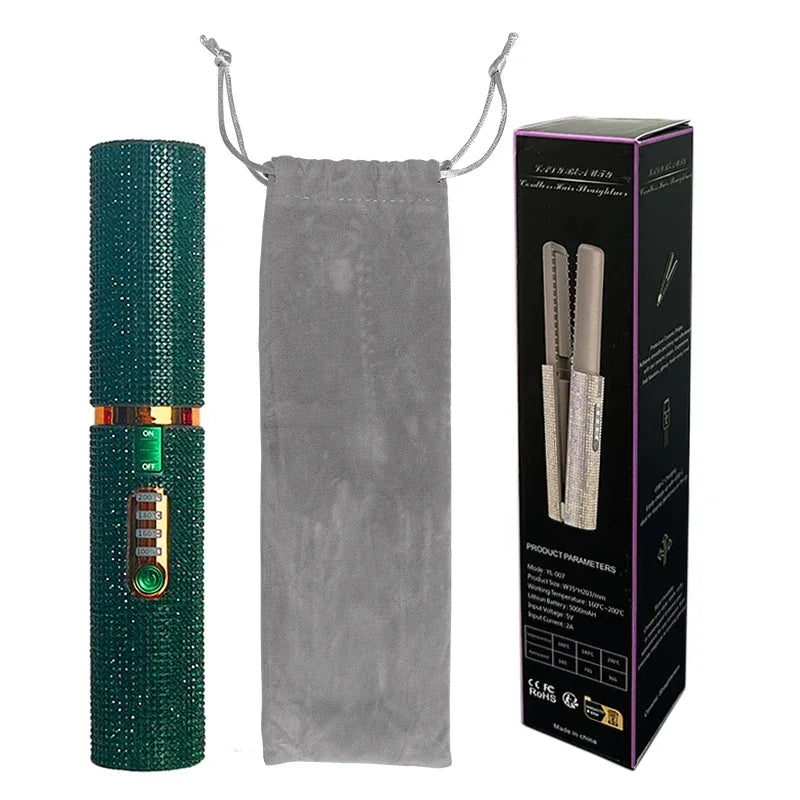 2 in 1 Wireless Hair Straightener and Curler Brush - Smarsty