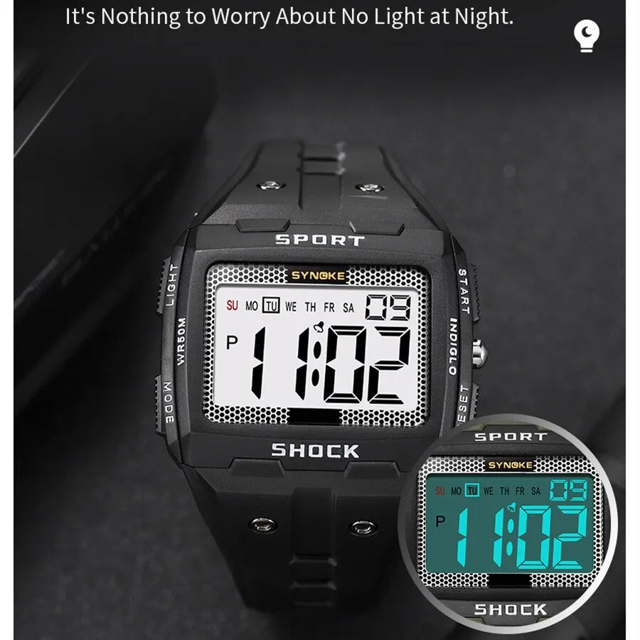 SYNOKE Waterproof Sports Watch with Night Glow Feature - Smarsty
