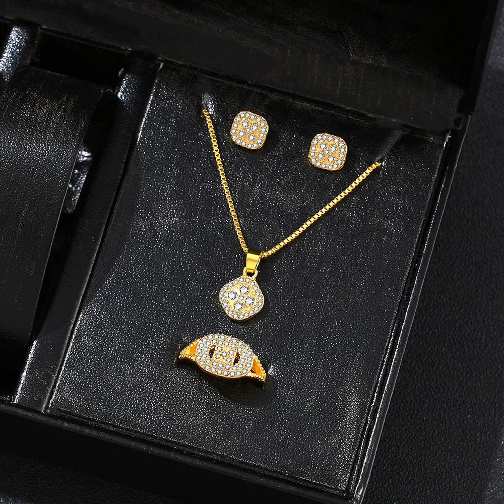 Luxury Cube Jewelry Set for Women Elegant Gift - Smarsty