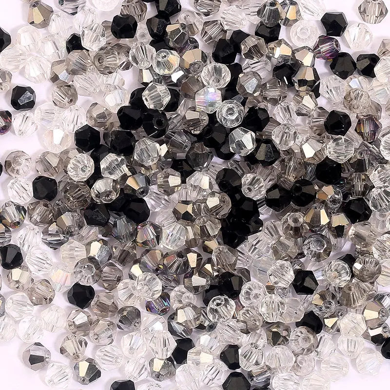 100Pcs 4MM Glass Bicone Beads for Jewelry Making - Smarsty