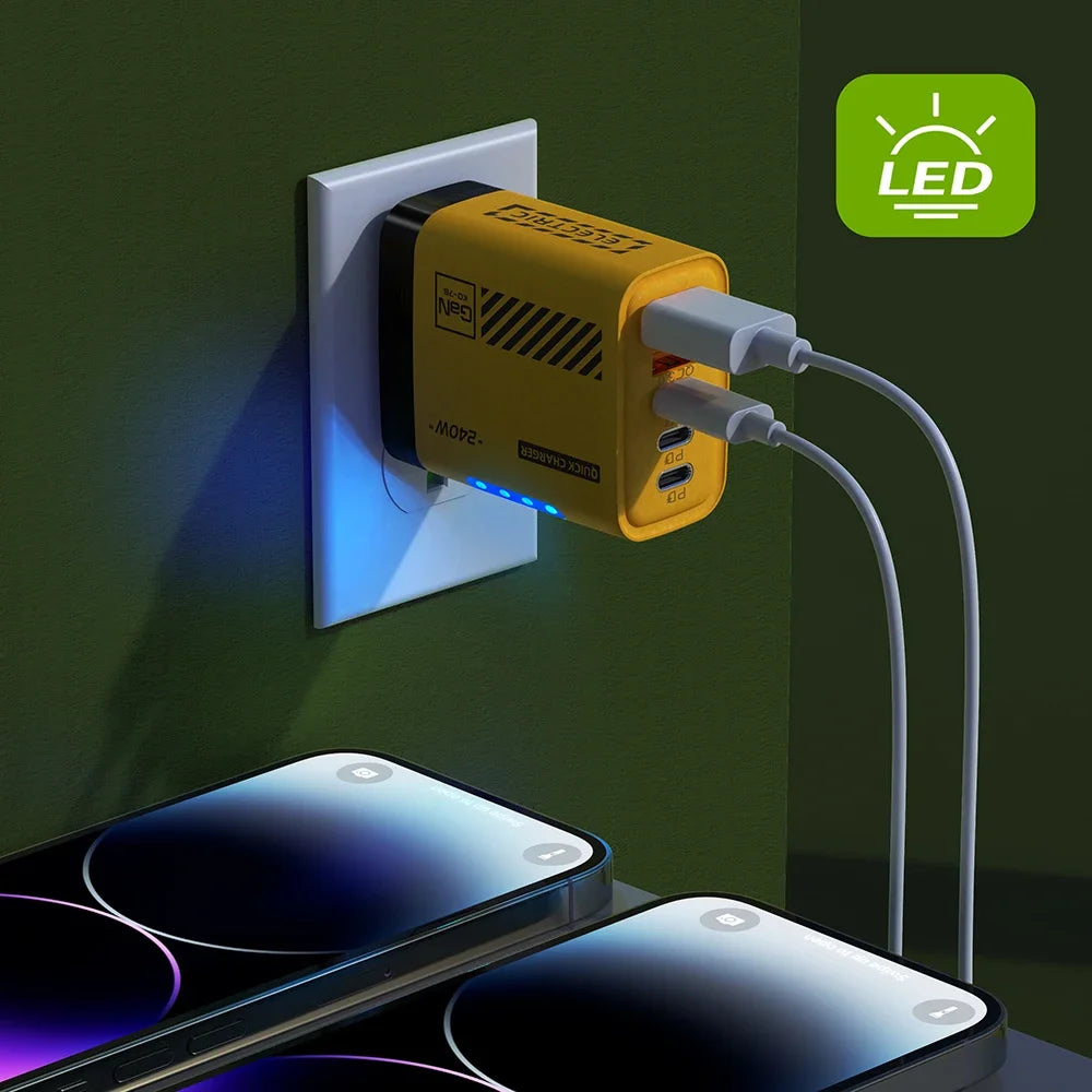 5 Ports Fast Charger Type C Quick Charge 3.0 USB C Wall Charger Adapter For iPhone 17 Pro Samsung Xiaomi mi PD USB Fast Charging - Smarsty