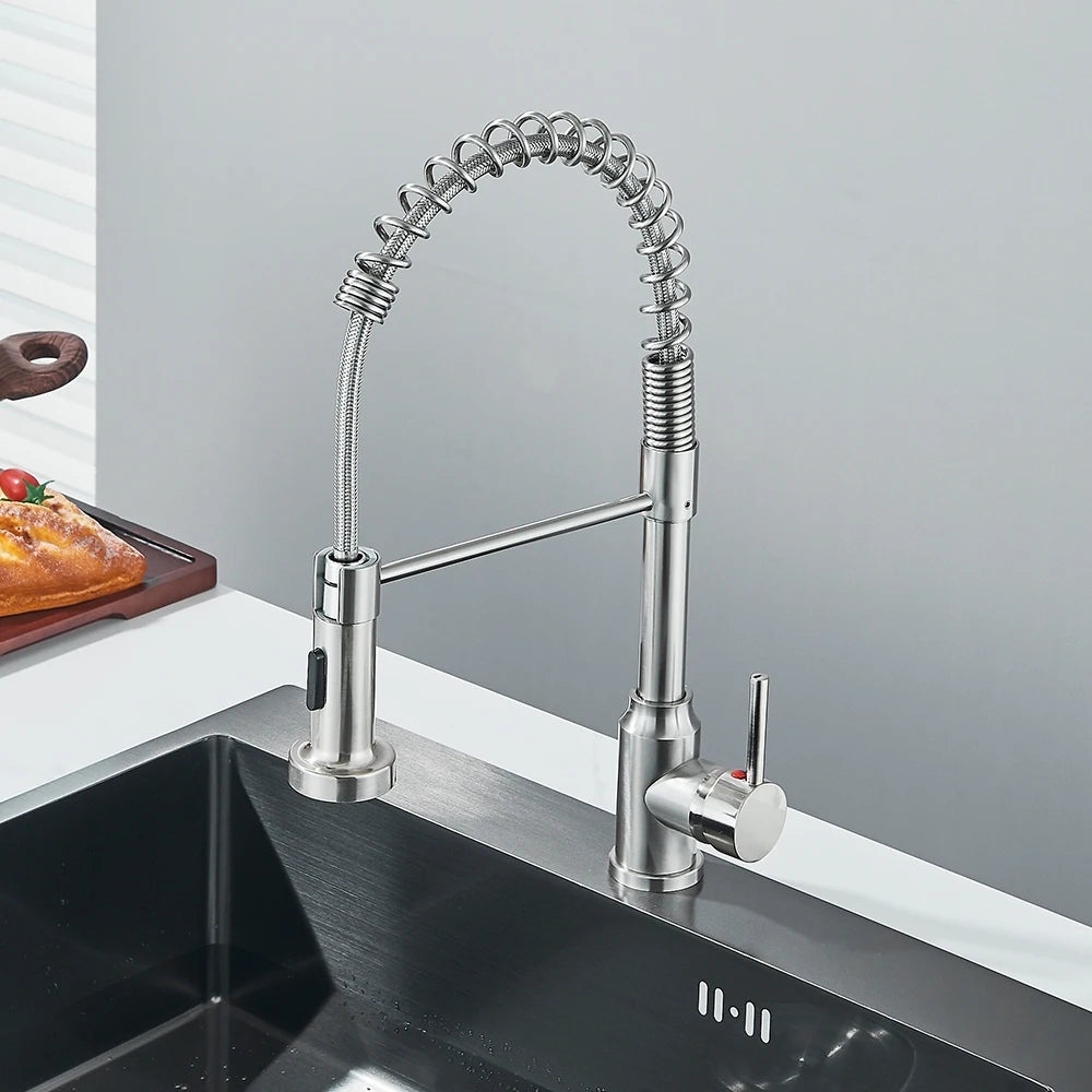 Matte Black Kitchen Faucet With Single Handle Design - Smarsty