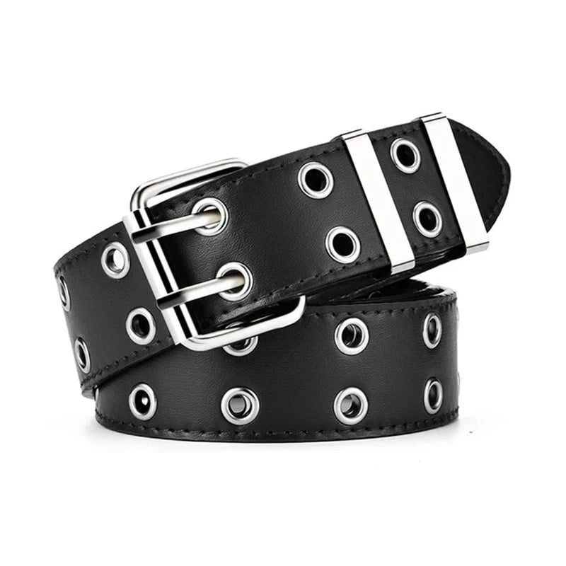 Unisex Punk Rock Double Hole Large Size Belt - Smarsty