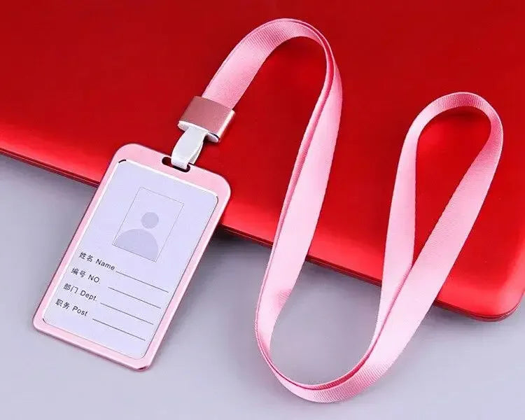 Employee Aluminium Alloy Plastic Credit Card ID Card Cover Case Work Identity Badge Card Cover Bag Women Men Work Card Holders