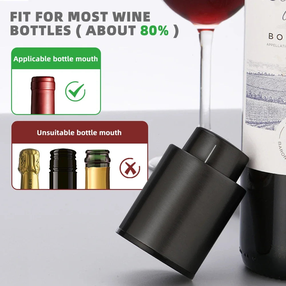 Vacuum Wine Bottle Stopper With Sealed Storage - Smarsty