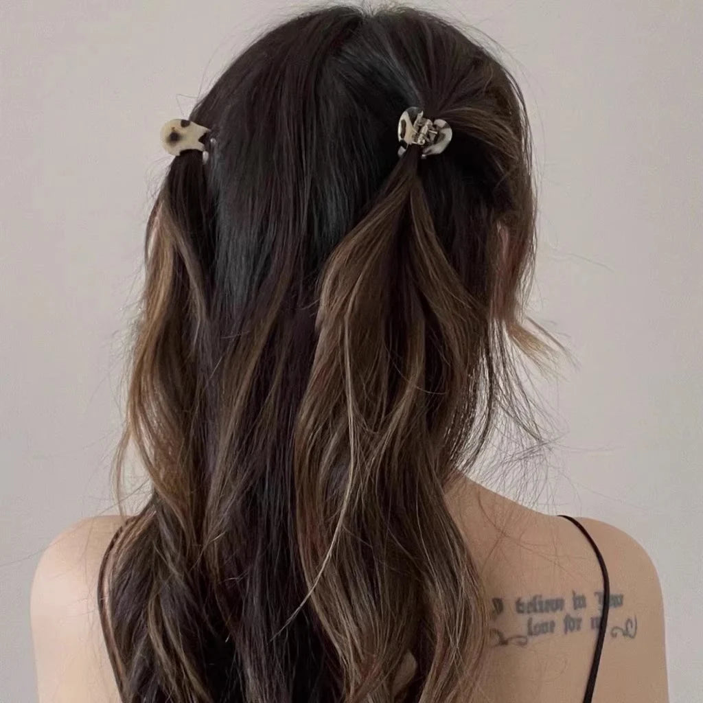 Mini Acetate Hair Claw Set Small Cute Elegant Secure Grip - Smarsty